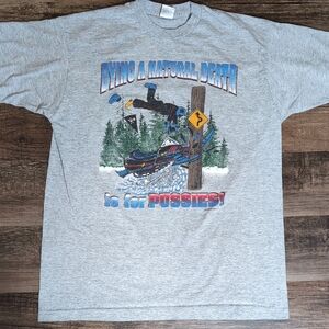Vintage 1995 Sunburst Sportswear Single Stitch Fruit Of The Loom Snowmobile Tee